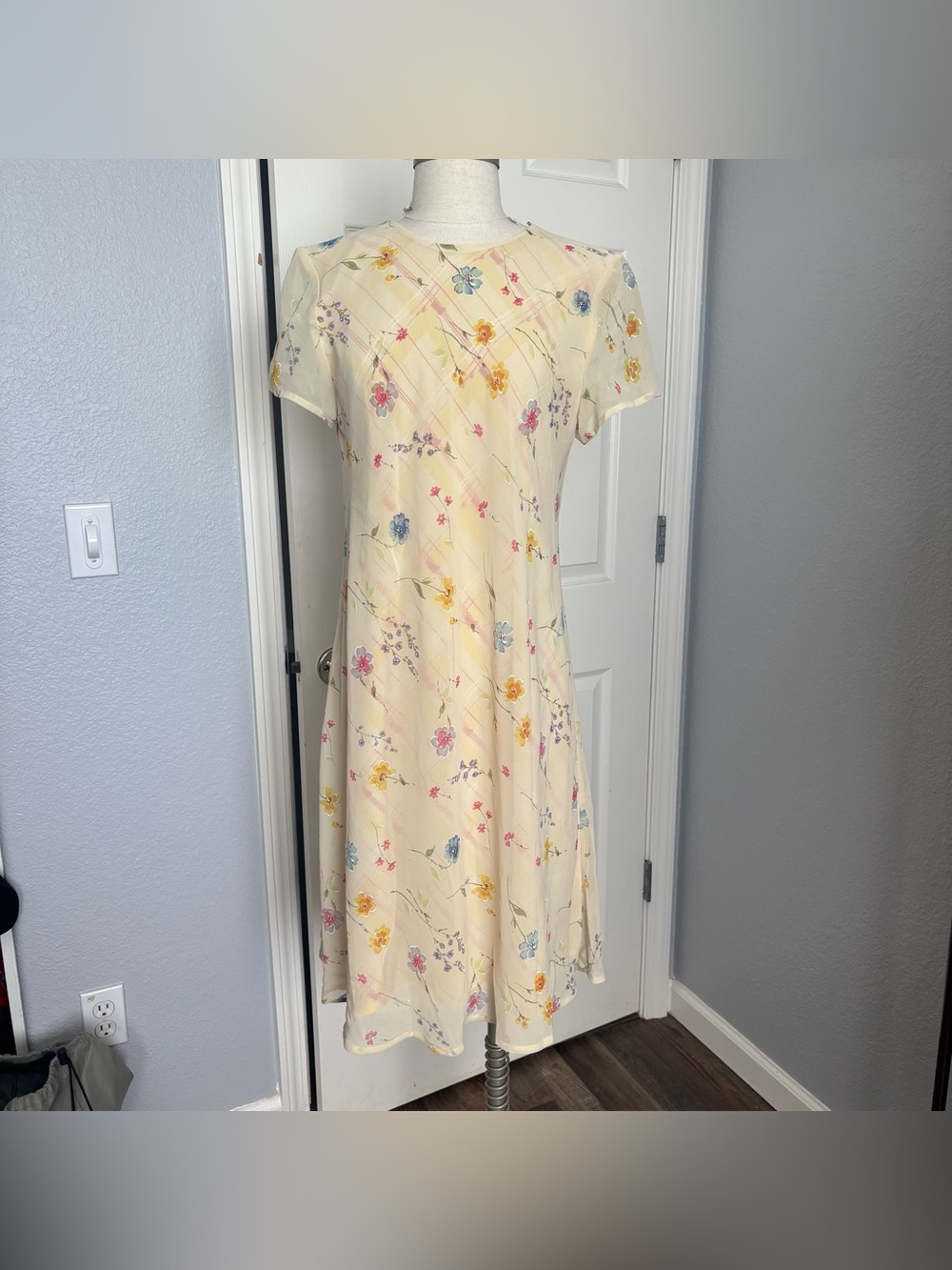 Yellow floral dress